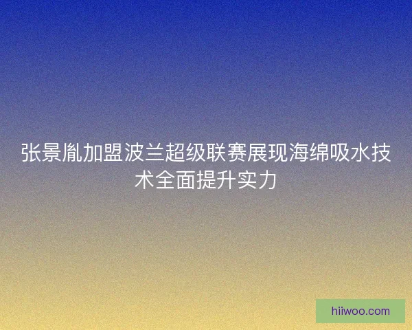张景胤加盟波兰超级联赛展现海绵吸水技术全面提升实力